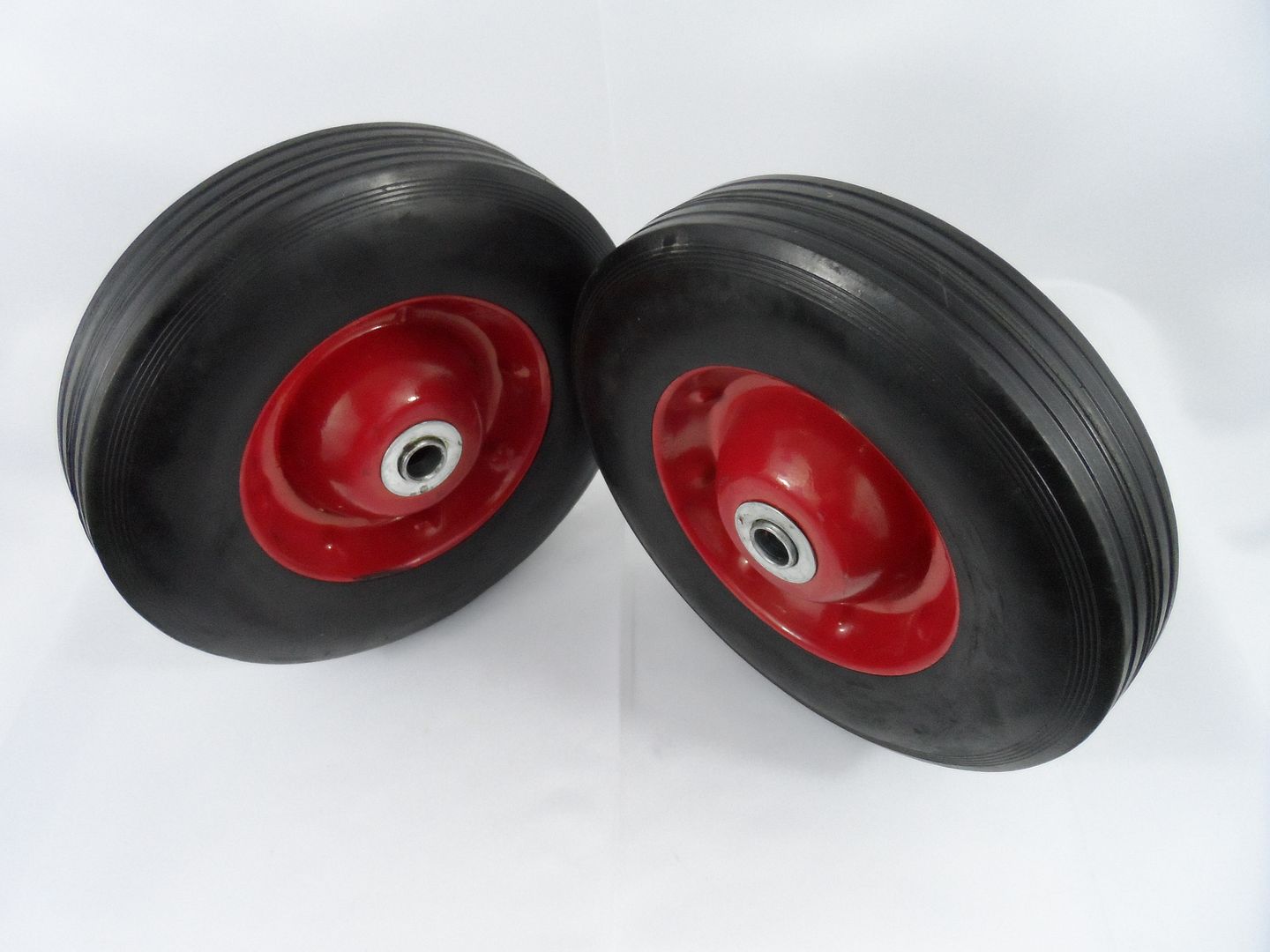 (2) 10" Solid Tires Wheels Rubber Dolly Handtruck Cart No Flat FREE