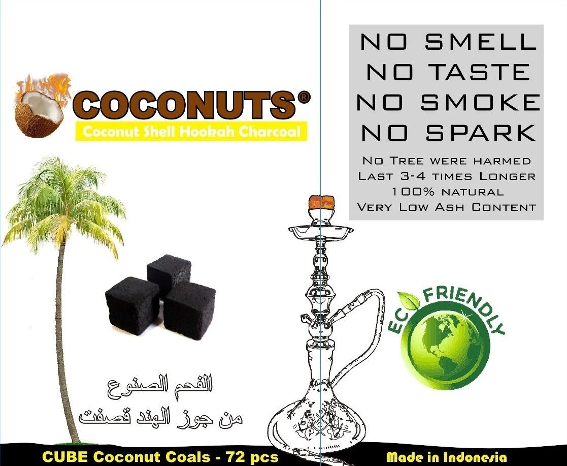 120pc Natural Coconut Hookah Charcoal