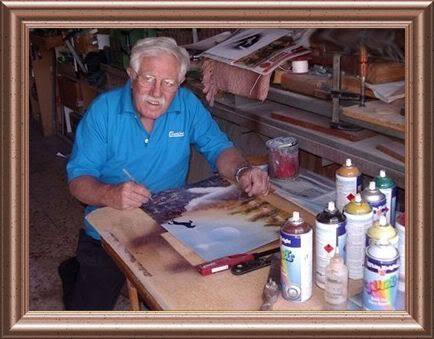 Len Signing Painting