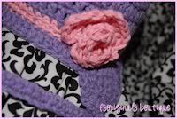 Custom Crochet Purple Hat with Flower