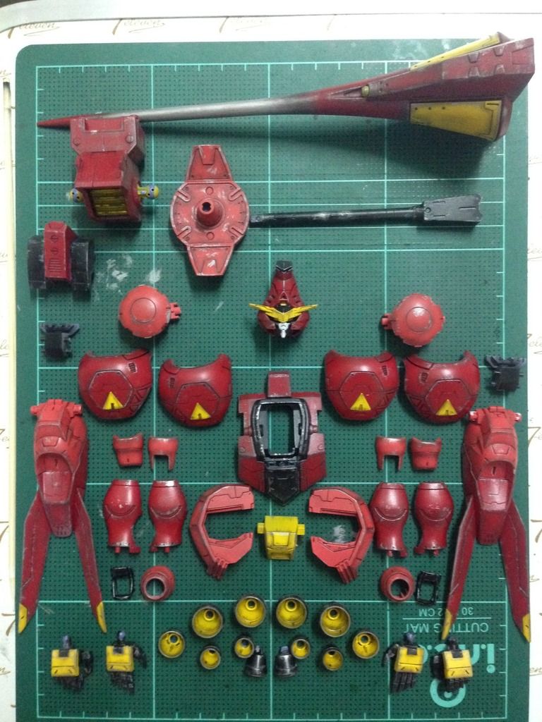 สีแดงเขาว่าแรง3เท่า : ทำสีครั้งแรก Gundam Kimaris 1/100 โดย DeepSnow
