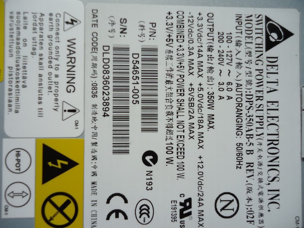 Đấu Giá Nguồn Delta 350W Loại 1U