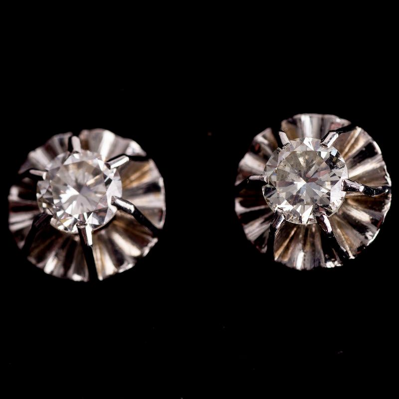 Vintage Art Deco Diamond Crystal Costume Chandelier Earrings