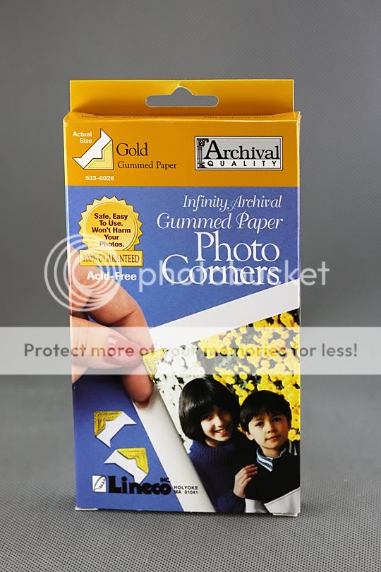 145588 LINECO INFINITY GOLD GUMMED PAPER PHOTO CORNERS  