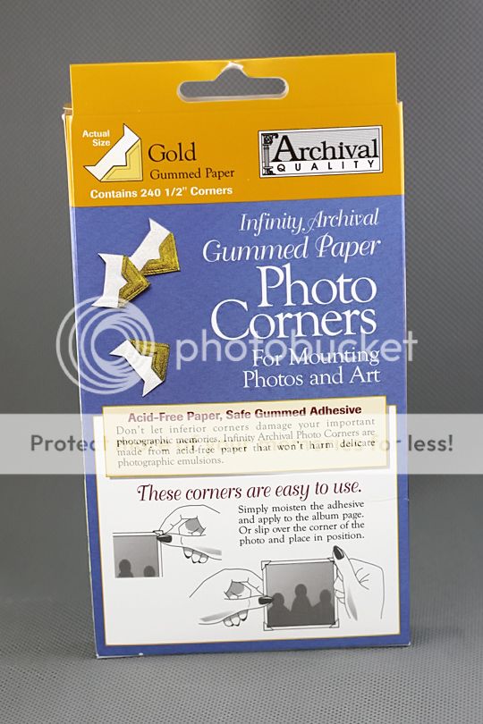 145588 LINECO INFINITY GOLD GUMMED PAPER PHOTO CORNERS  