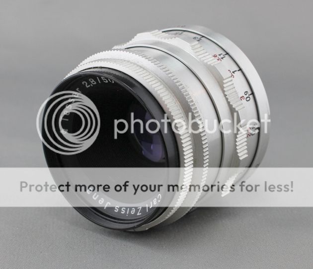 154316 CARL ZEISS JENA 50MM F/2.8 TESSAR UNIVERSAL SCREW MOUNT LENS 